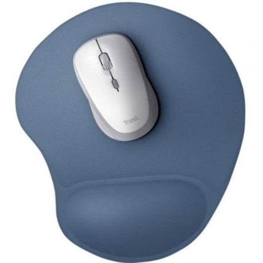 Mauspad Trust 26011 Gel Handgelenkauflage Blau Ergonomisch Rutschfest