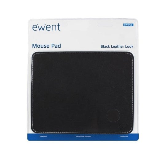 Ewent EW2761 Tapete de Rato Rígido em Imitação e Pele 220x180mm Preto