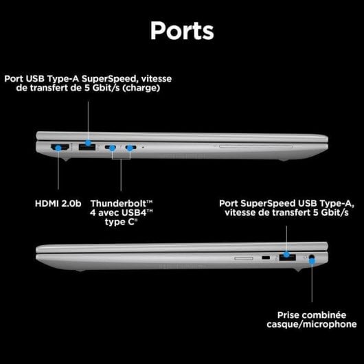 Portatif HP ZBook Firefly G11 A 14" AMD Ryzen 7 8840HS 32Go 1To SSD Radeon 780M Windows 11 Pro
