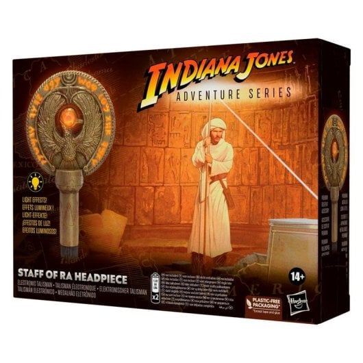 Figure Hasbro Indiana Jones Staff of Ra Headpiece Effets lumineux Multicolore