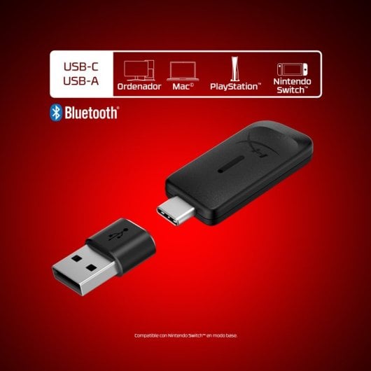 Auriculares HyperX Cloud Flight 2 inalámbricos Bluetooth Gaming con aktiver Geräuschunterdrückung, RGB, Schwarz