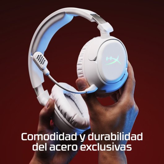 Auriculares HyperX Cloud Flight 2 inalámbricos Bluetooth Gaming RGB ANC micrófono extraíble Negro