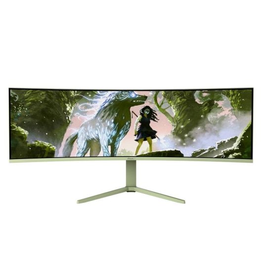 Monitor Arozzi Nova 49 Curved 49" Dual QHD 165Hz VA Curvo Verde, 4ms, Altifalantes