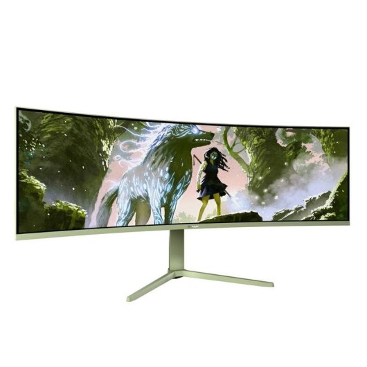 Monitor Arozzi Nova 49 Curved 49" Dual QHD 165Hz VA Curvo Verde, 4ms, Altifalantes
