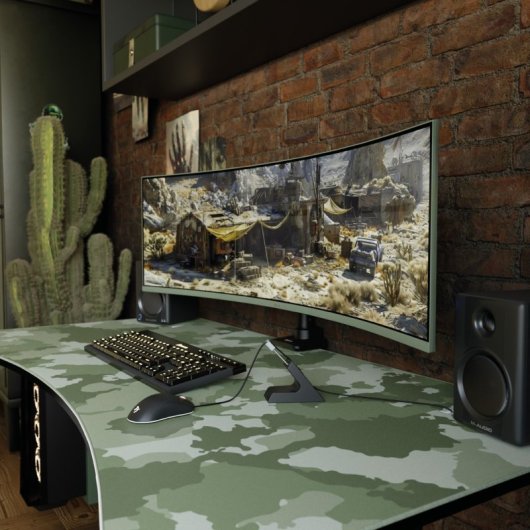 Écran PC Arozzi Nova 49" DQHD 165Hz VA incurvé USB-C HDR Vert