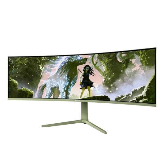 Monitor Arozzi Nova 49 Curved 49" Dual QHD 165Hz VA Curvo Verde, 4ms, Altifalantes