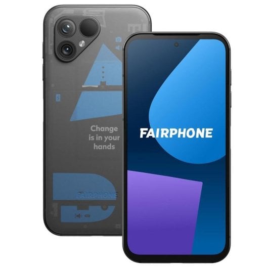 Fairphone 5 8 Go 256 Go 6,46" OLED 5G Dual SIM Caméra 50 MP NFC IP55 Android 13 Transparent