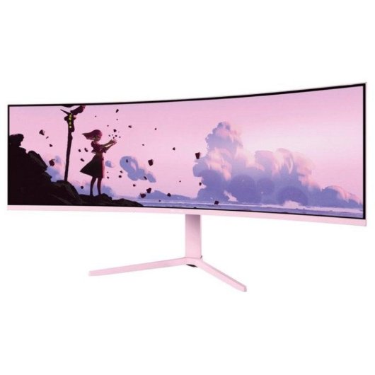 Monitor PC Arozzi Nova 49" Dual QHD 165Hz VA Curvo 4ms Regolabile Rosa