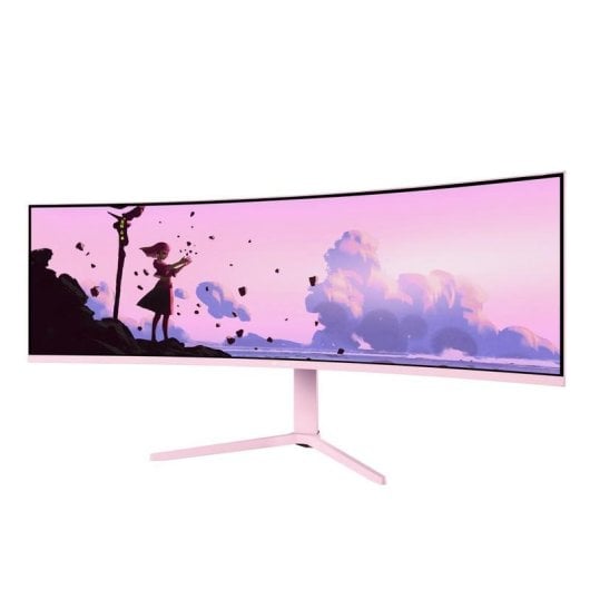 Monitor AROZZI Nova 49" Dual QHD 165Hz VA Curvo 4ms Altura Ajustável USB Rosa