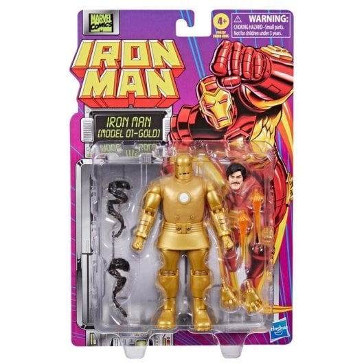 Figurine Hasbro Marvel Legends Series Iron Man Model 01 Gold articulée or