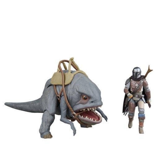 Figura de juguete Hasbro Star Wars The Vintage Collection Blurrg y The Mandalorian pack multicolor
