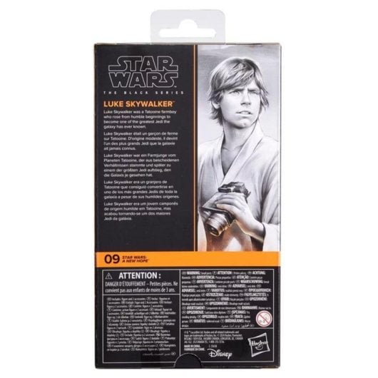 Figure de jouet Hasbro Star Wars The Black Series Luke Skywalker avec accessoires