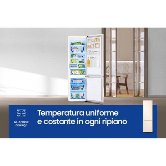Réfrigérateur combiné Samsung RB38C603DEL No Frost 203 cm 390 L D Sable WiFi