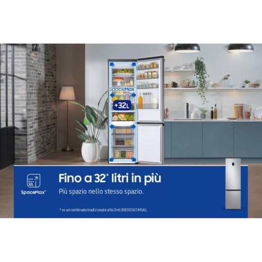 Frigorífico Combi Samsung RB38C774DSA No Frost 203cm 390L D Inox WiFi
