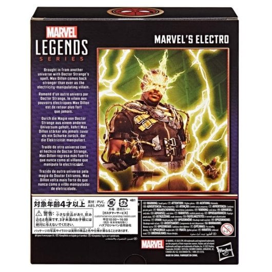 Actionfigur Hasbro Marvel Legends Electro Multicolor beweglich 4 Zubehörteile