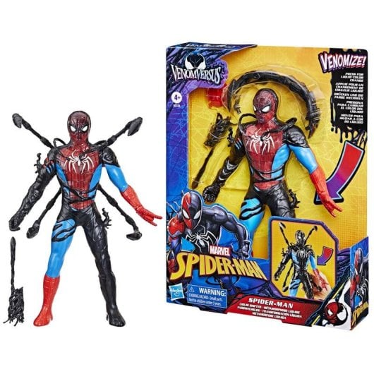 Figure de Jouet Hasbro Marvel Spider-Man VenomVersus Spider-Man, 28 cm, 6 Accessoires