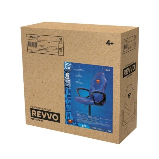 Gaming-Stuhl Trust GXT 703SM Revvo ergonomisch Stoff Blau Rot Schwarz 110 kg