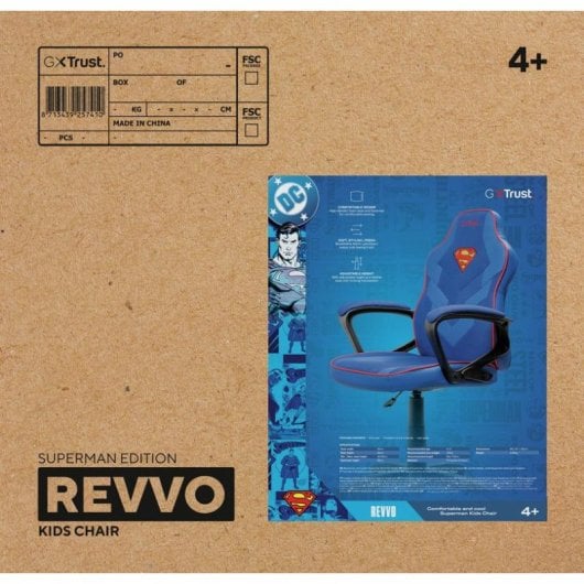 Gaming-Stuhl Trust GXT 703SM Revvo ergonomisch Stoff Blau Rot Schwarz 110 kg