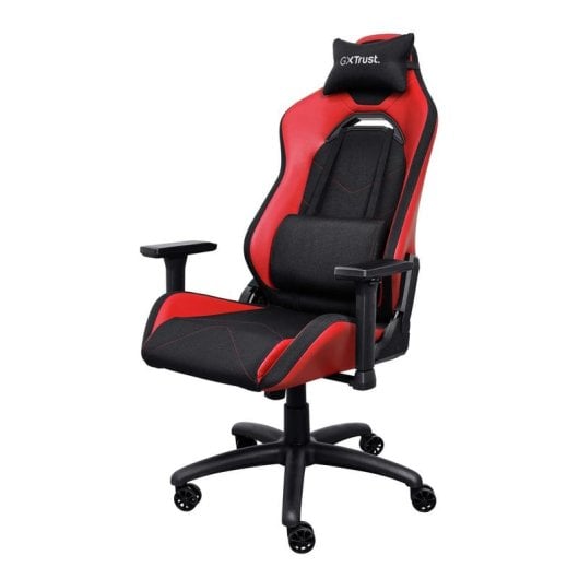 Gaming-Stuhl Trust GXT 714 RUYA ergonomisch Holzstruktur 3D Armlehnen 150 kg schwarz-rot
