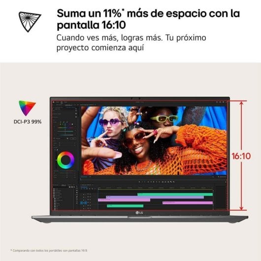 Portátil LG Gram Pro 16Z90TR-E.AD88B 16" Intel Core Ultra 7 255H 32GB 1TB SSD RTX 5050 Windows 11 (16Z90TR-E.AD88B)