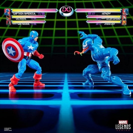 Actionfigur Hasbro Marvel Legends Gamerverse Captain America vs Venom Set bewegliche Teile