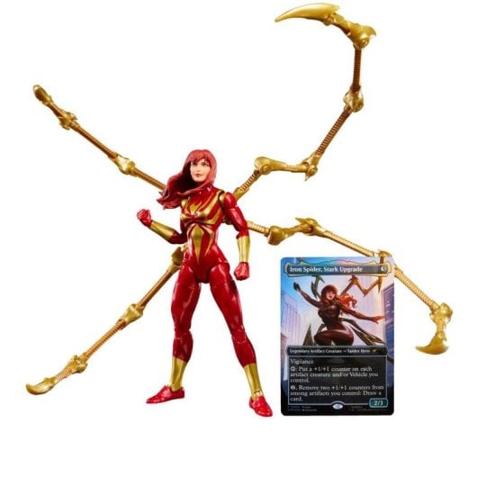 Figurine Hasbro Marvel Legends Mary Jane Watson Iron Spider articulée or rouge