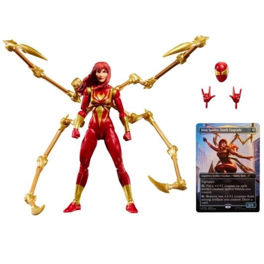 Figurine Hasbro Marvel Legends Mary Jane Watson Iron Spider articulée or rouge