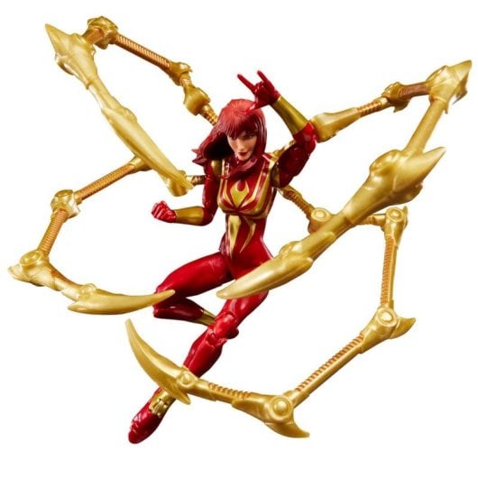 Figurine Hasbro Marvel Legends Mary Jane Watson Iron Spider articulée or rouge