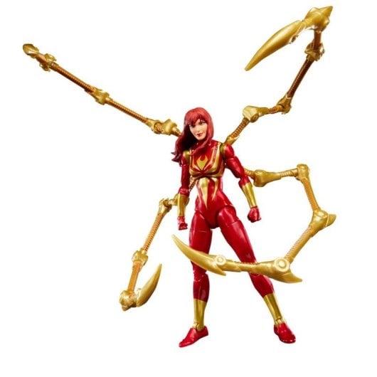 Figurine Hasbro Marvel Legends Mary Jane Watson Iron Spider articulée or rouge