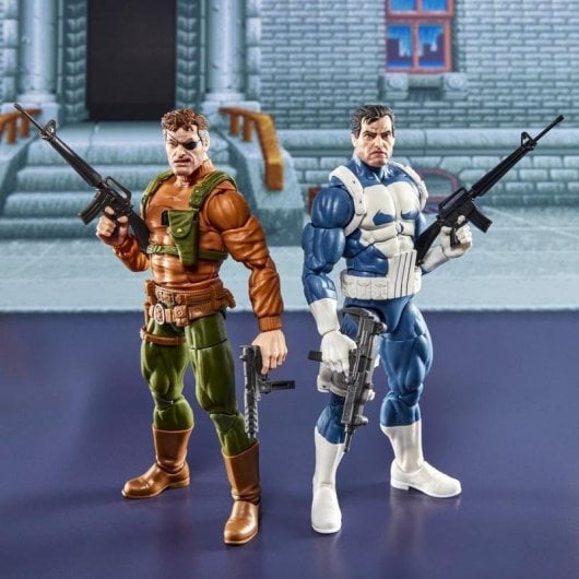 Figura Hasbro Marvel Legends Gamerverse Punisher y Nick Fury articuladas multicolor