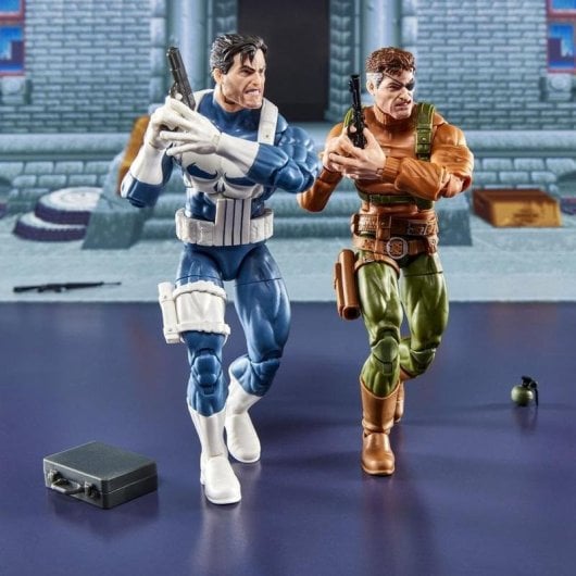 Figura Hasbro Marvel Legends Gamerverse Punisher y Nick Fury articuladas multicolor
