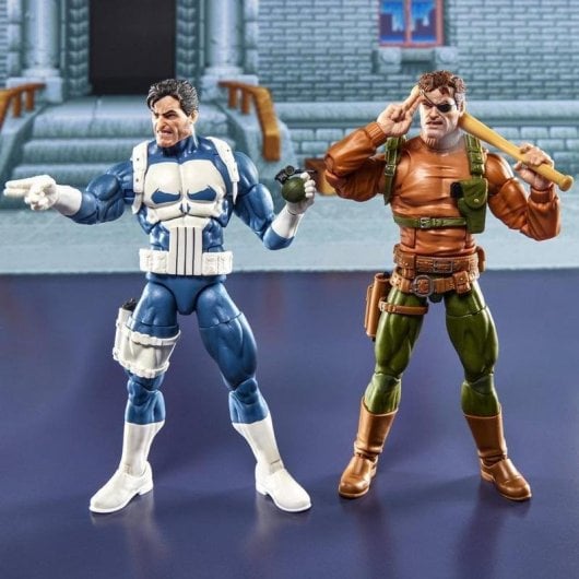 Figura Hasbro Marvel Legends Gamerverse Punisher y Nick Fury articuladas multicolor
