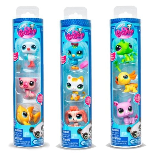 Figurenset Bandai Littlest Pet Shop Pack De 3 Mascotas, Zubehör, 3 Figuren