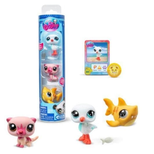 Figurenset Bandai Littlest Pet Shop Pack De 3 Mascotas, Zubehör, 3 Figuren