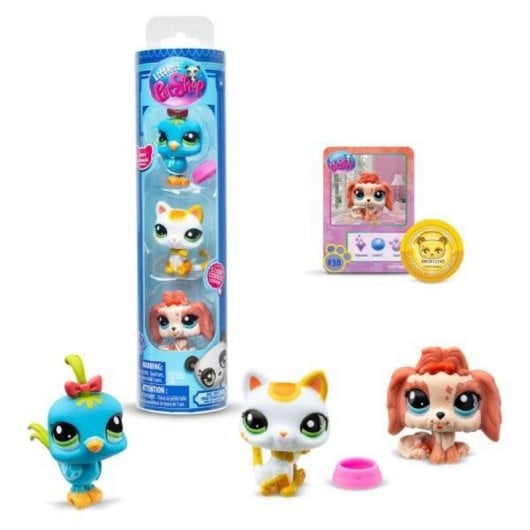 Figurenset Bandai Littlest Pet Shop Pack De 3 Mascotas, Zubehör, 3 Figuren
