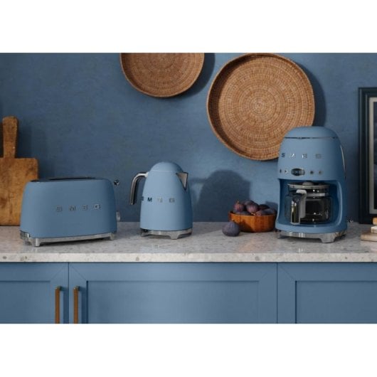 Cafetera filtre Smeg DCF02SBMEU 1,4L 1050W Storm Blue LED minuterie fonction maintien au chaud