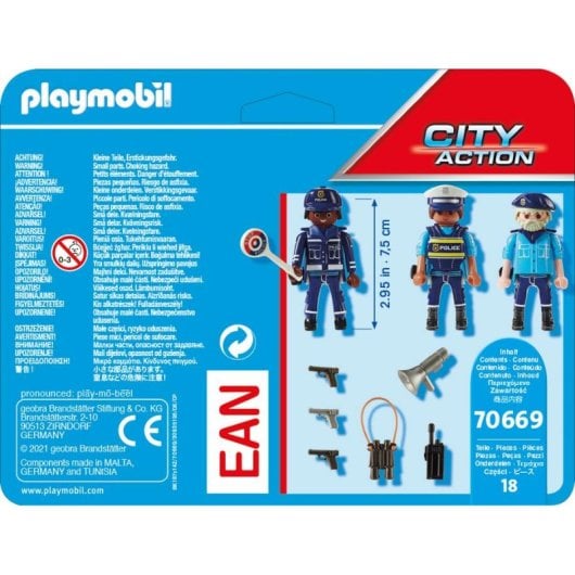 Spielfigur Playmobil City Action 70669 Set Multicolor Kunststoff 3 Figuren