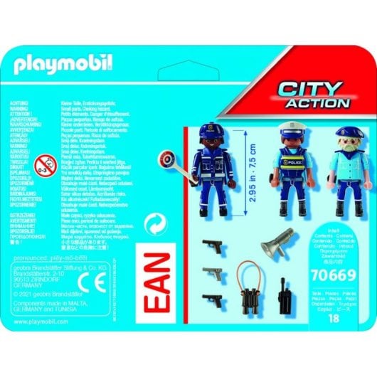 Spielfigur Playmobil City Action 70669 Set Multicolor Kunststoff 3 Figuren