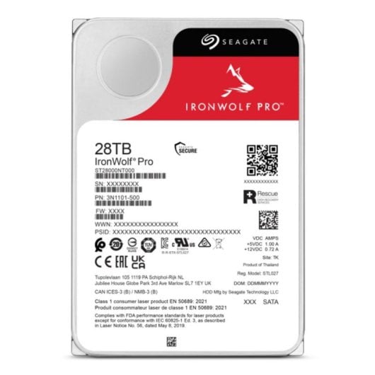 Disque dur Seagate IronWolf Pro ST28000NT000 28TB HDD 7200rpm SATA 3.5" NAS