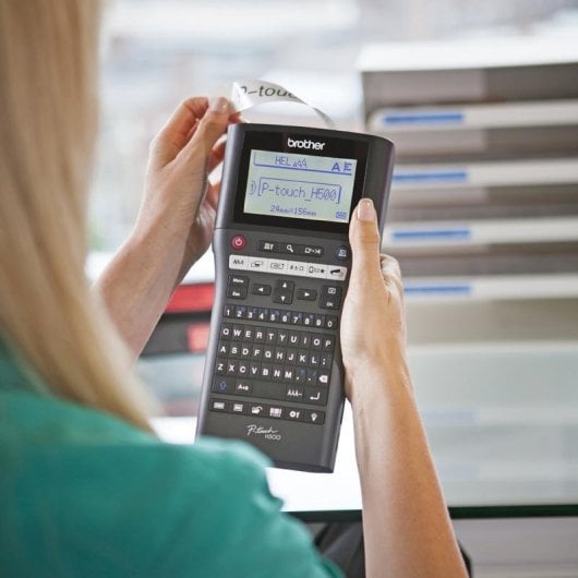 Etikettendrucker Tragbar USB Brother PT-H500 Automatischer Cutter QWERTY LCD