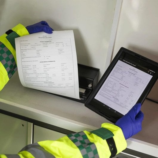 Mobiler Thermodrucker USB Bluetooth Brother PJ-863 für A4-Dokumente