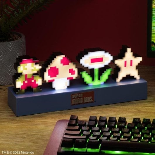 Lampe de table Paladone Super Mario Bros Icons Light multicolore 300 mm