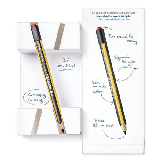 Lápis digital Staedtler 180J 22-1 Preto Amarelo compatível c/ tablet gráfica