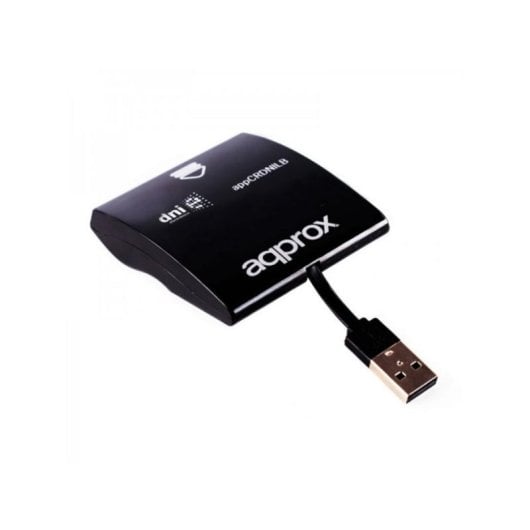 Smartcard-Lesegerät Approx appCRDNILxV2 USB 2.0 Schwarz Kompakt Plug and Play