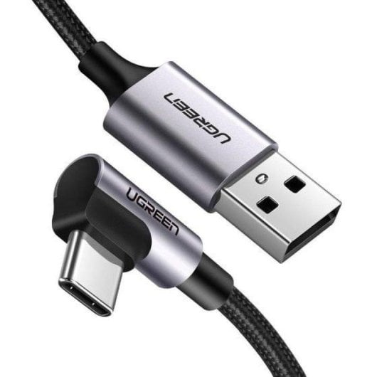 Cavo USB Ugreen 50940 5m USB A USB C 2.0 Angolato Nero Argento