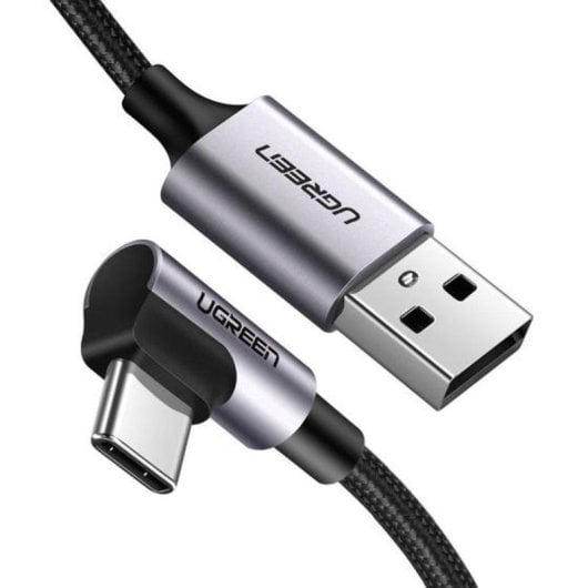 Cavo USB Ugreen 50940 5m USB A USB C 2.0 Angolato Nero Argento