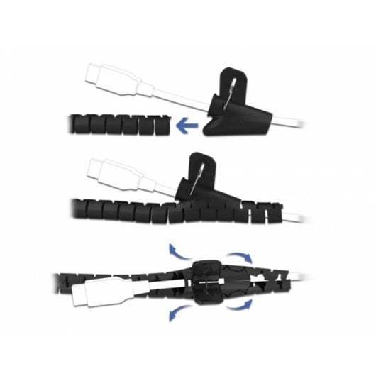 Accesorio para cable Delock 18836 negro polietileno diámetro 20 mm