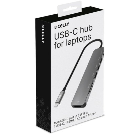 Hub Celly 7 Ports USB 3.2 Gen 1 5 Gbit/s PROHUB7IN1 4K Ultra HD SD