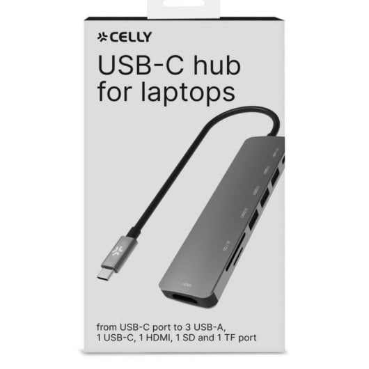 Hub Celly 7 Ports USB 3.2 Gen 1 5 Gbit/s PROHUB7IN1 4K Ultra HD SD