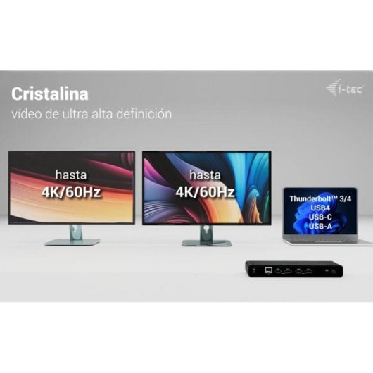 Base de ligação I-Tec Universal Dual 4K Display Docking Station 85W USB-C